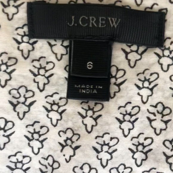 J Crew Floral Block Print Tunic Silver Tape - Picture 5 of 5